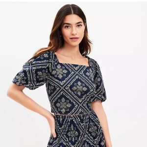 Tuilerie Square Neck Puff Sleeve Top